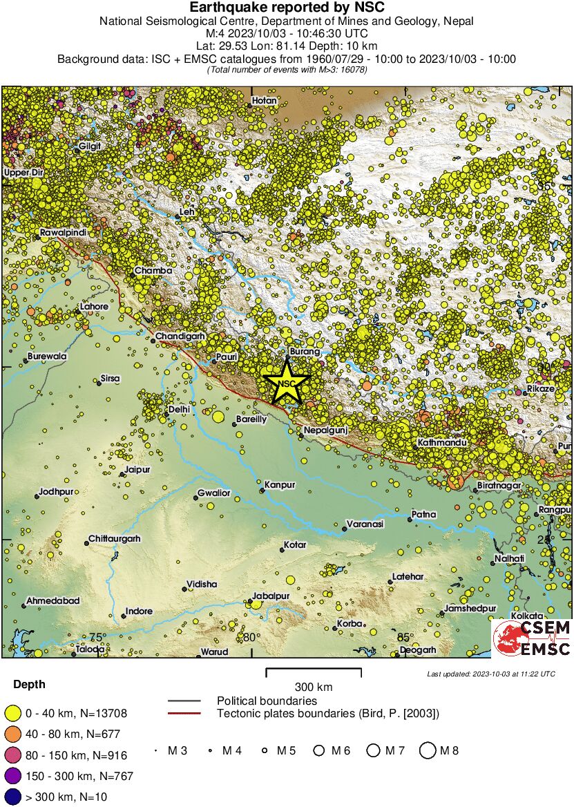 wide historical seismicity