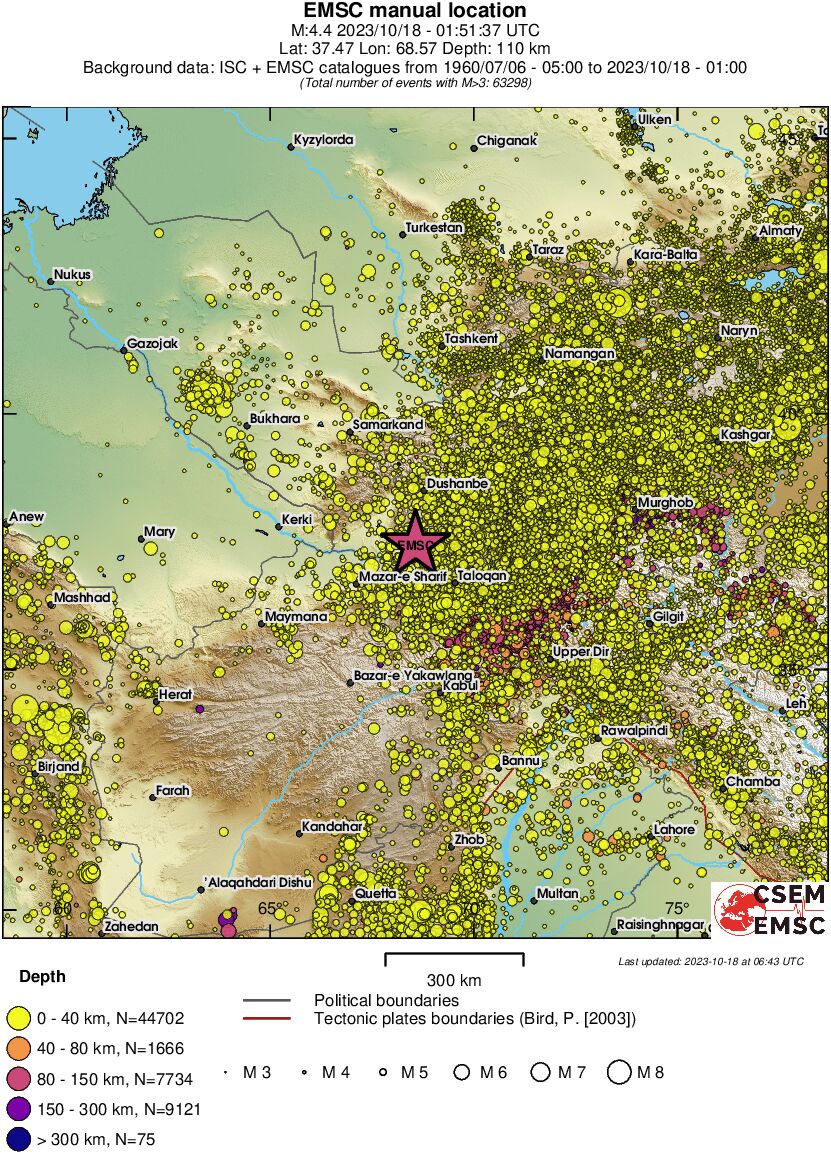 wide historical seismicity