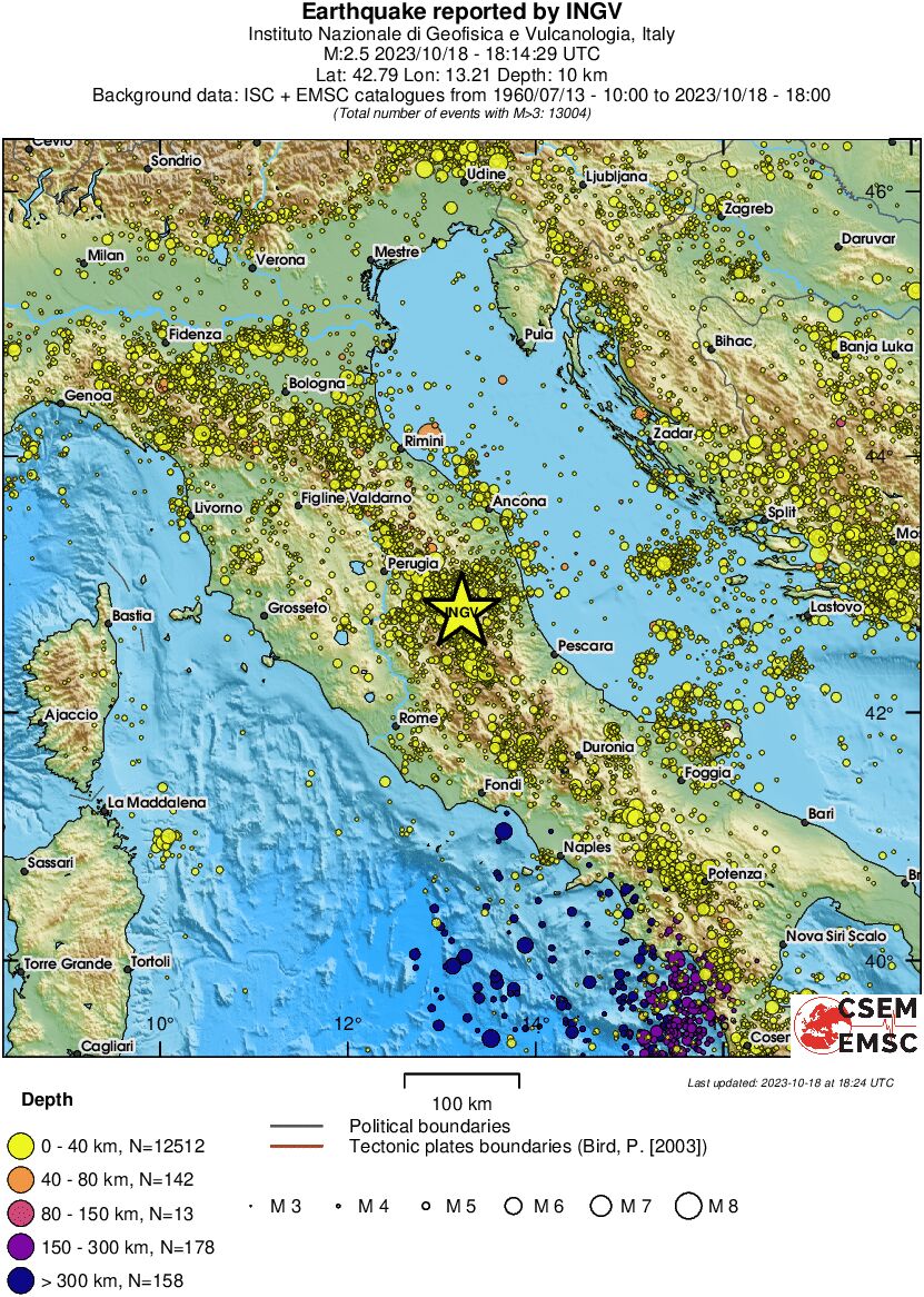 regional historical seismicity