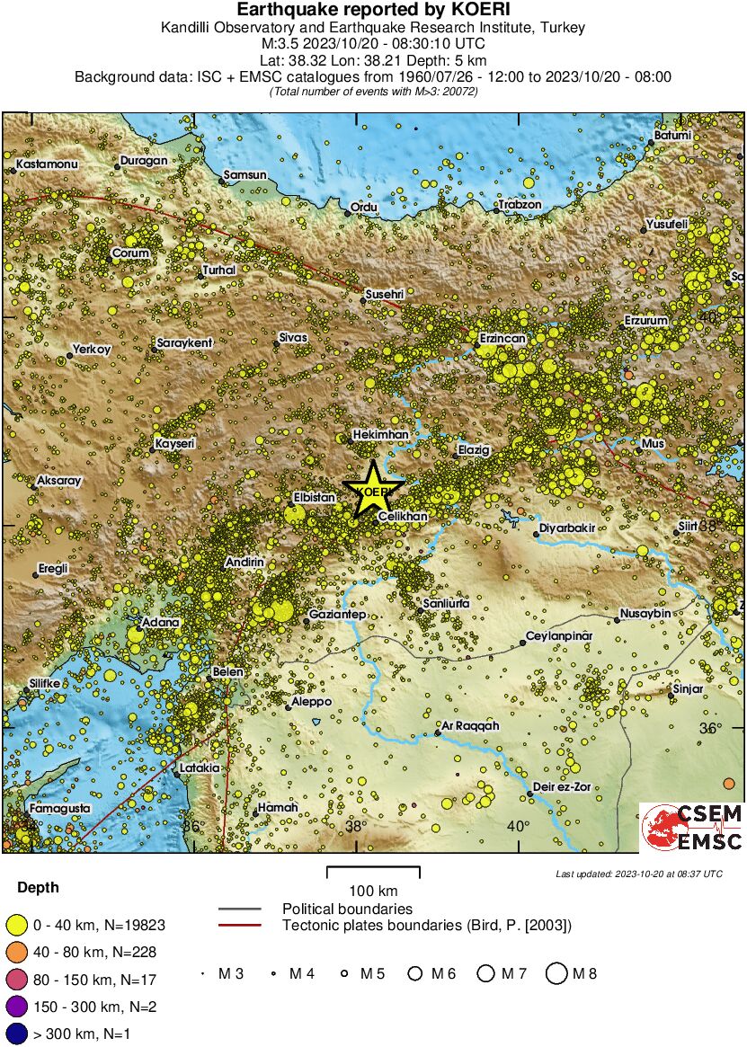 regional historical seismicity