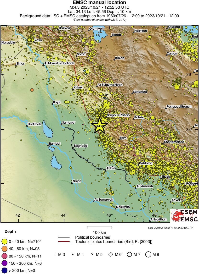 regional historical seismicity