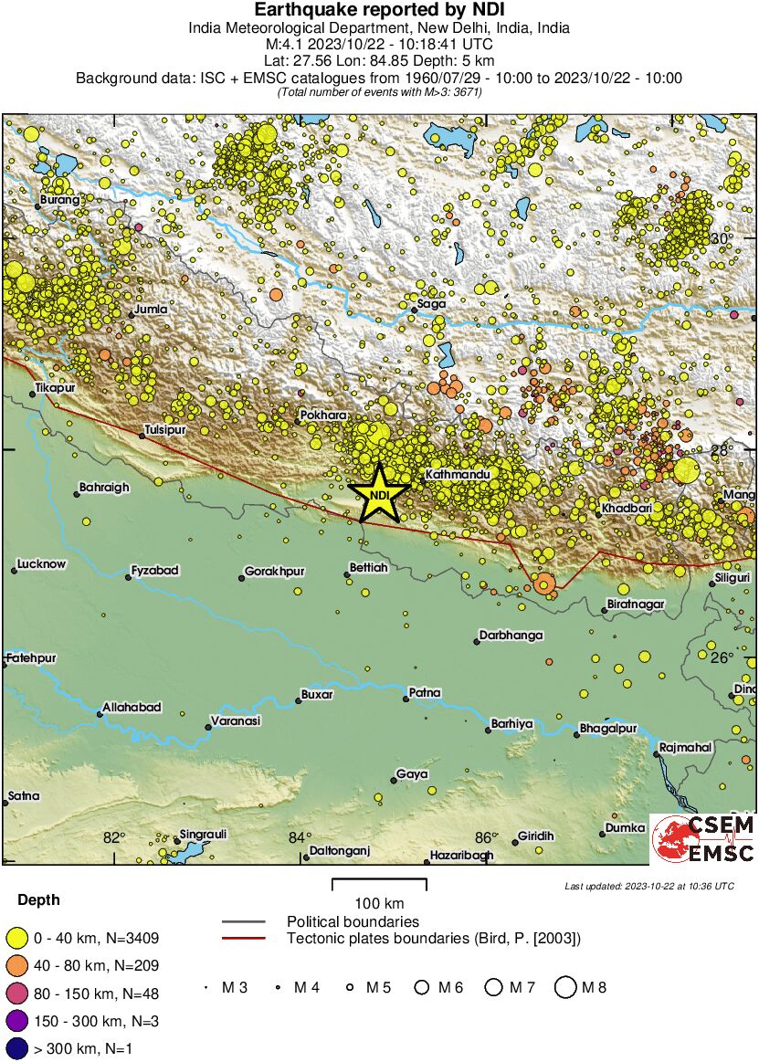 regional historical seismicity