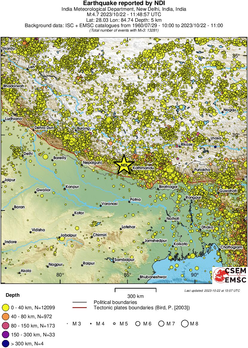 wide historical seismicity