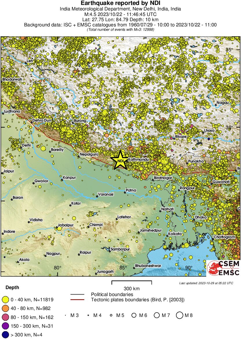 wide historical seismicity