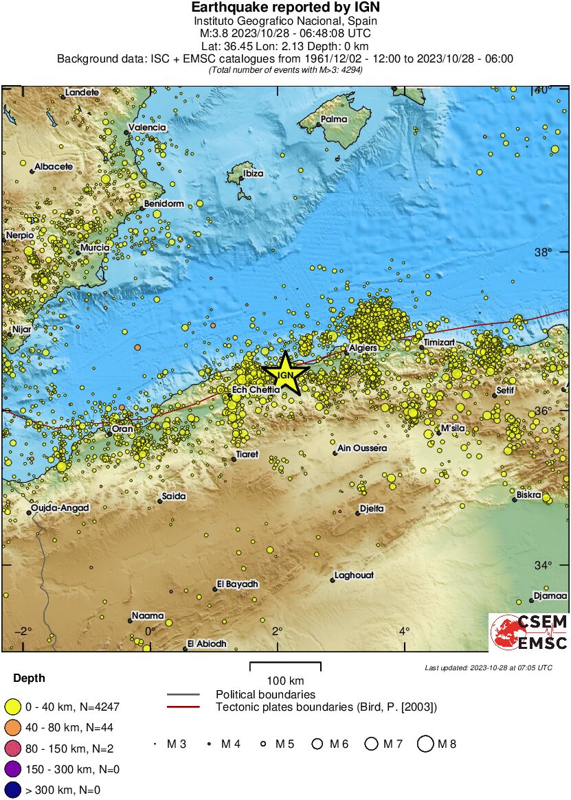 regional historical seismicity