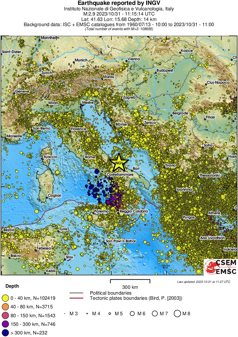 wide historical seismicity