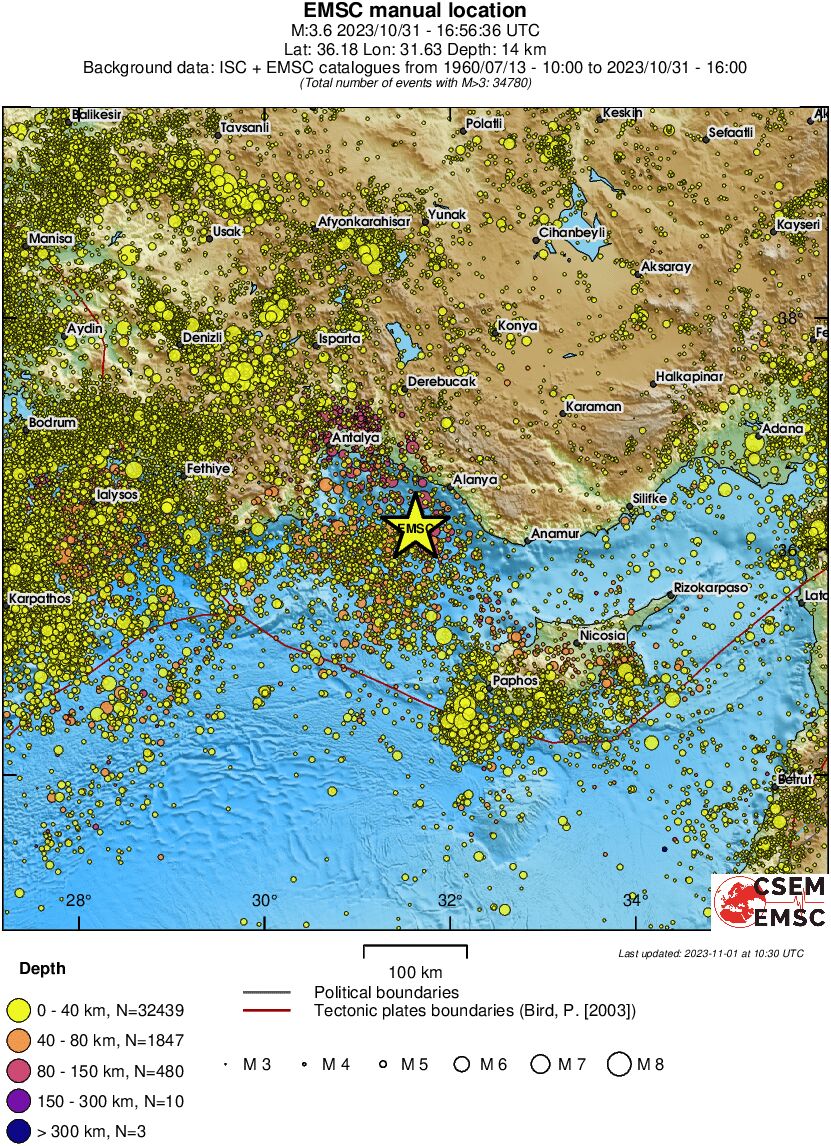 regional historical seismicity