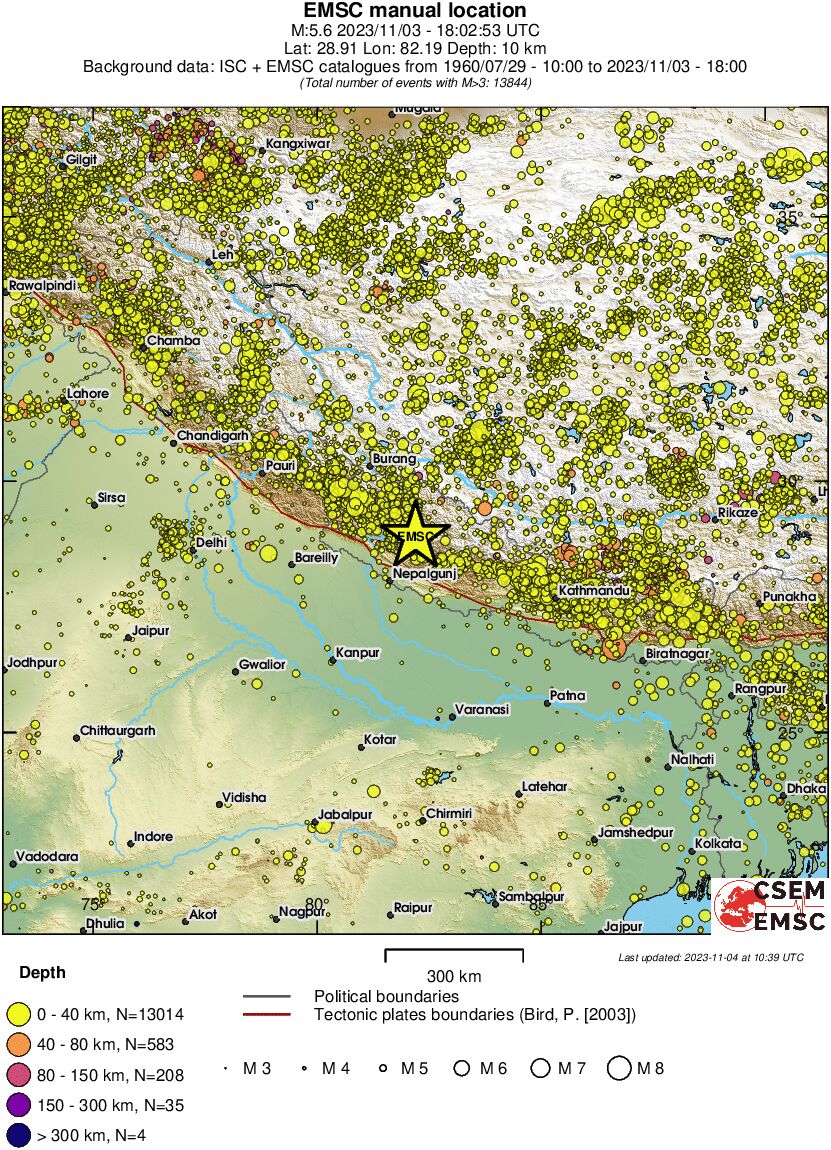 wide historical seismicity