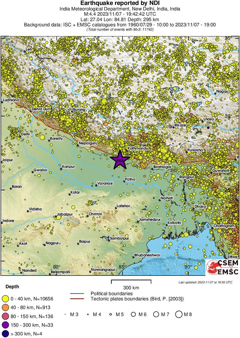 wide historical seismicity