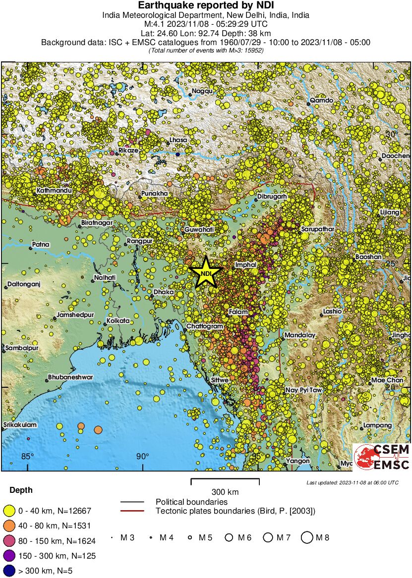 wide historical seismicity