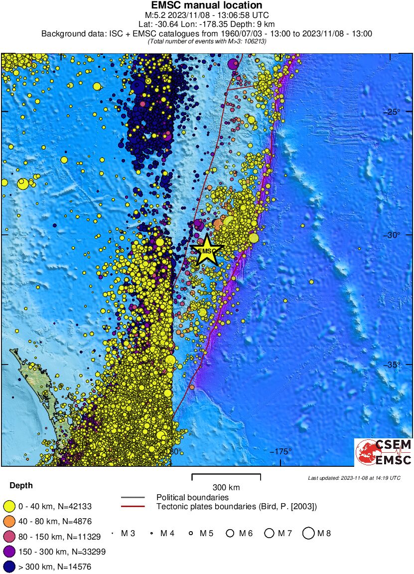 wide historical seismicity