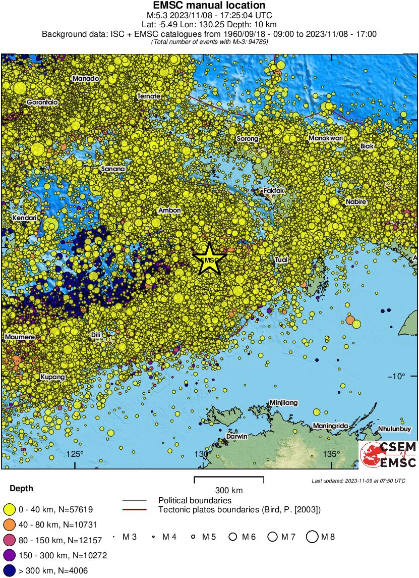 wide historical seismicity