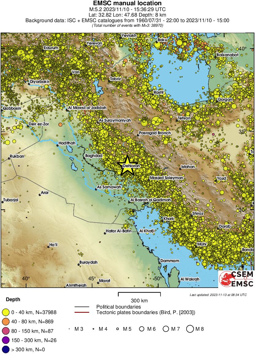 wide historical seismicity