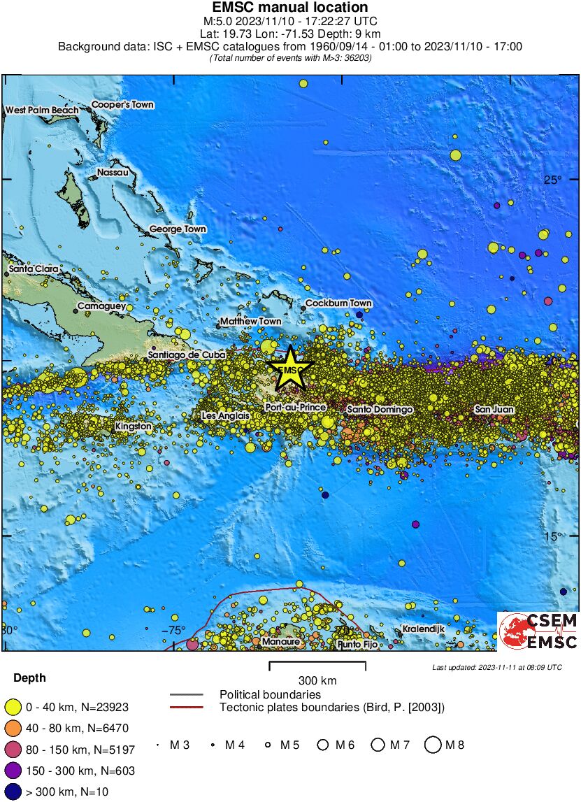 wide historical seismicity