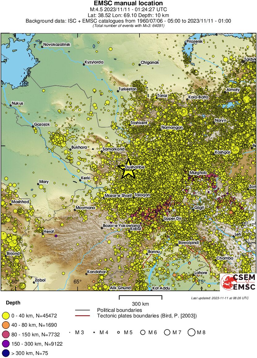 wide historical seismicity