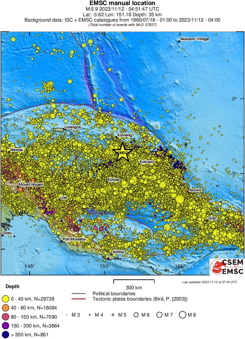 wide historical seismicity