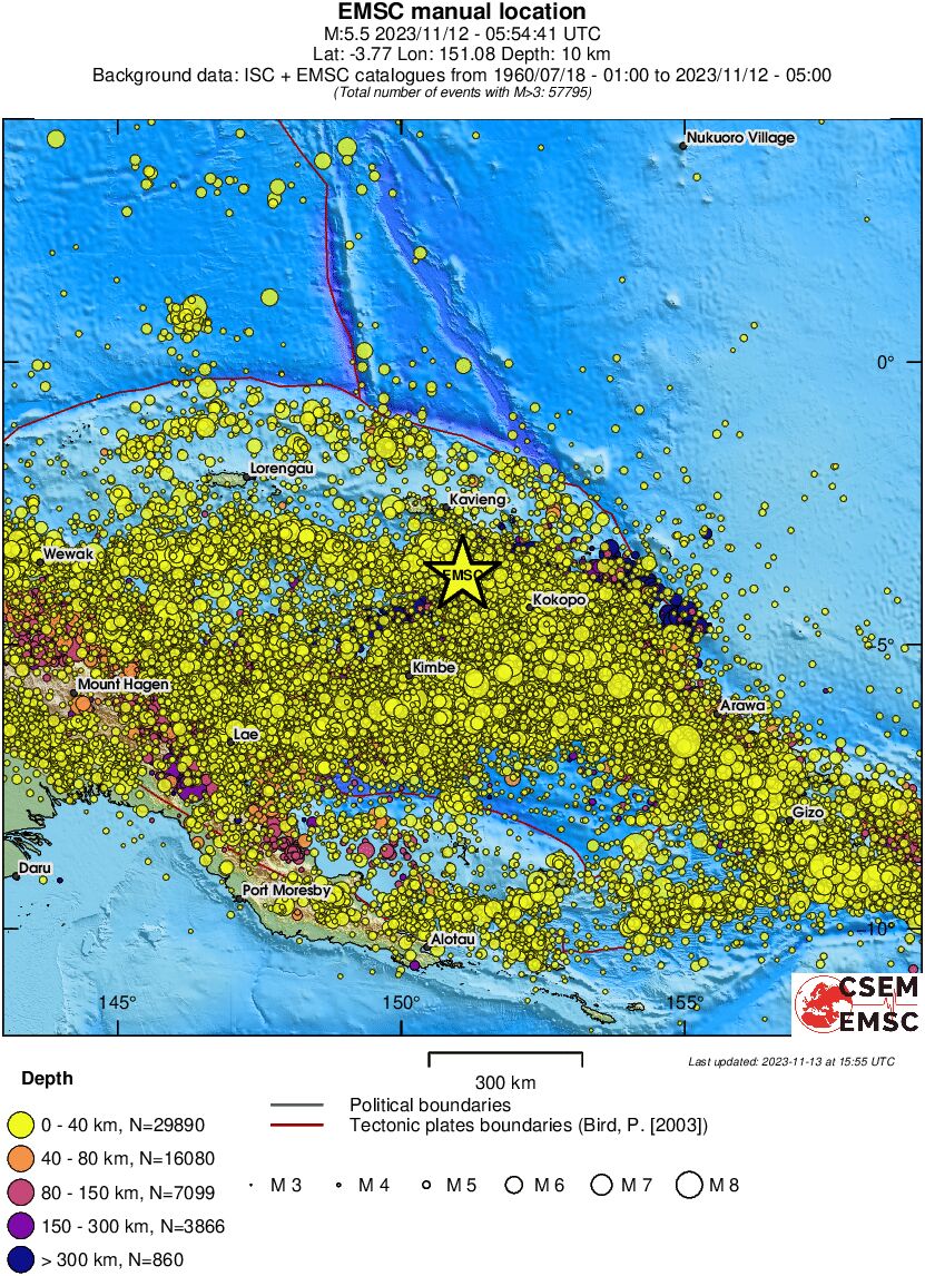 wide historical seismicity