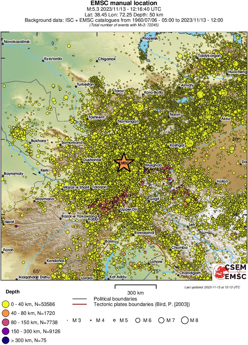 wide historical seismicity