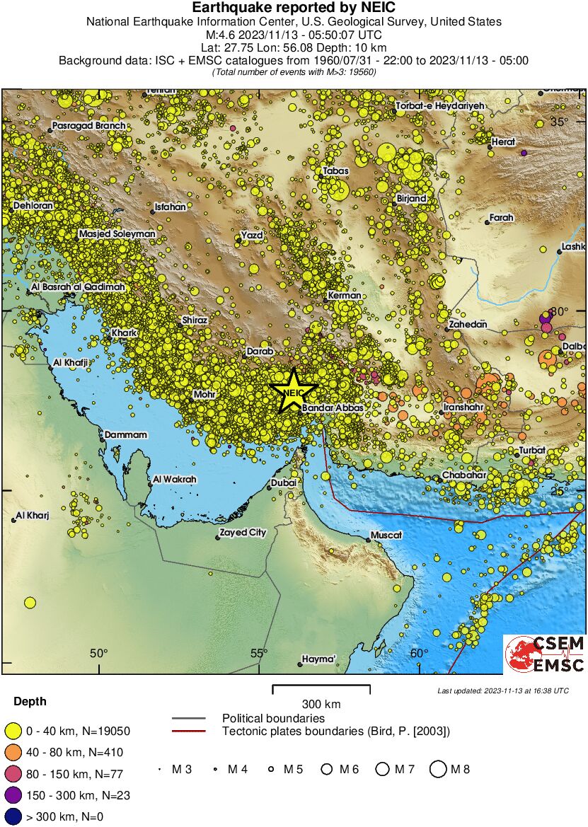 wide historical seismicity