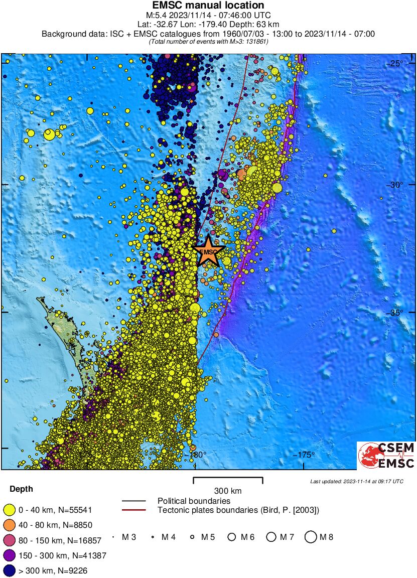 wide historical seismicity