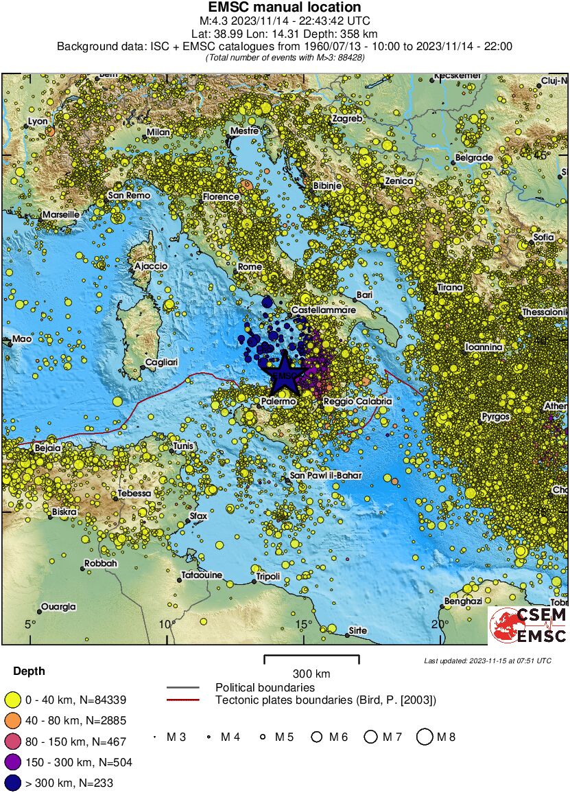 wide historical seismicity