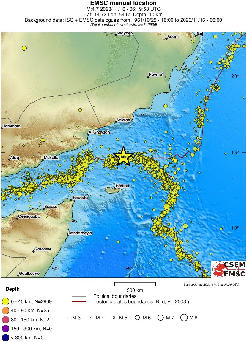 wide historical seismicity