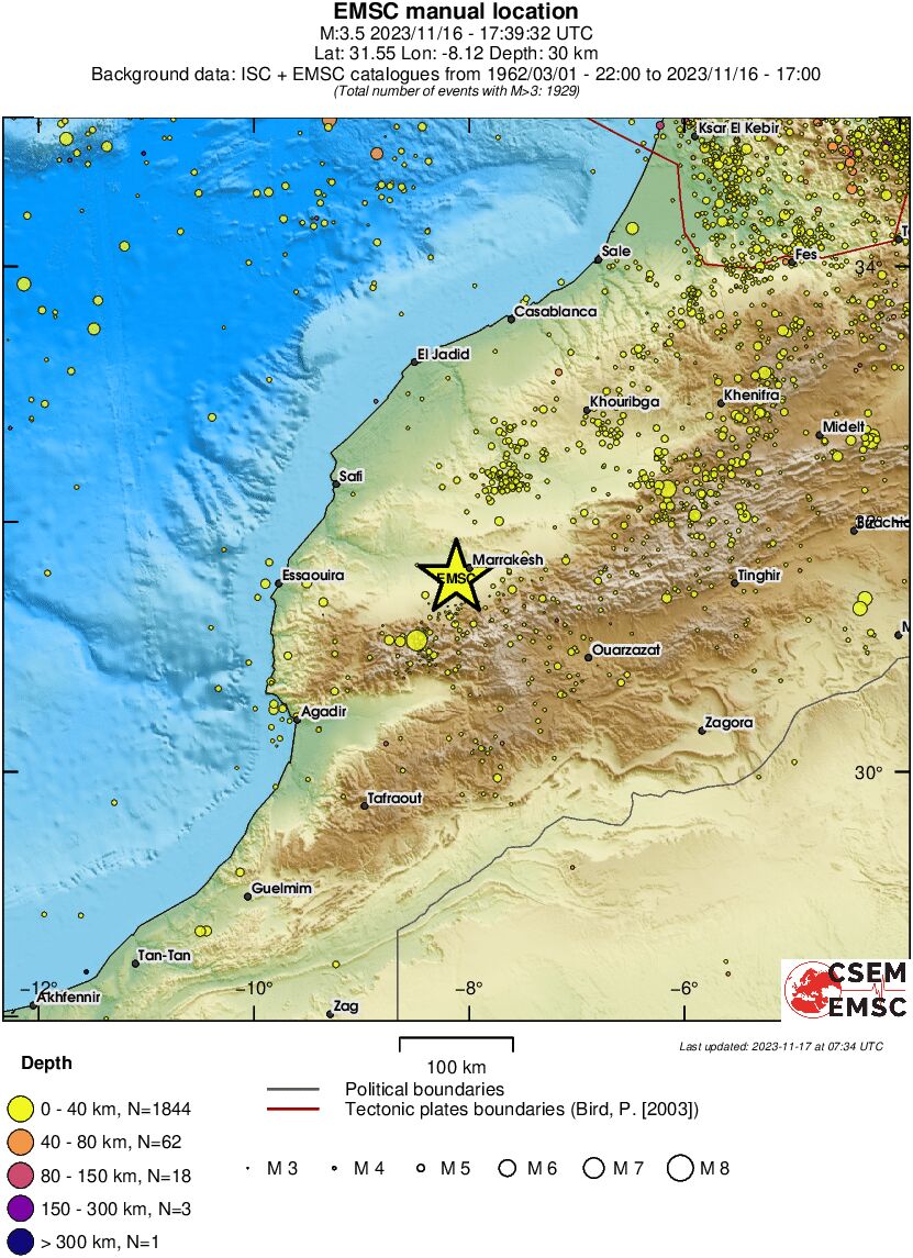 regional historical seismicity