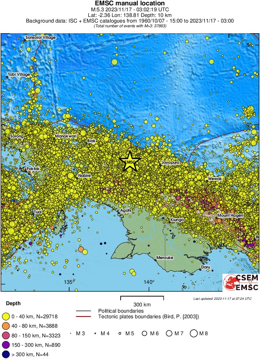 wide historical seismicity