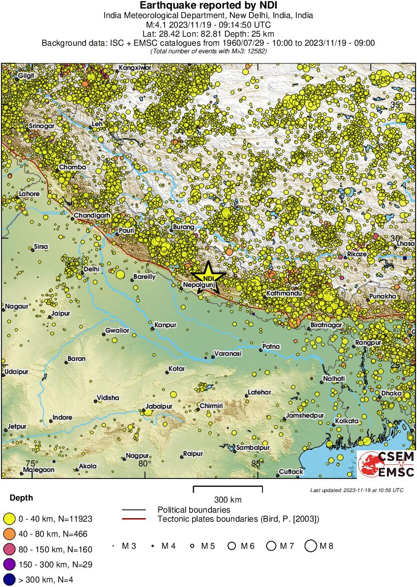 wide historical seismicity