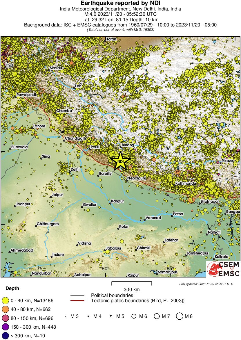 wide historical seismicity