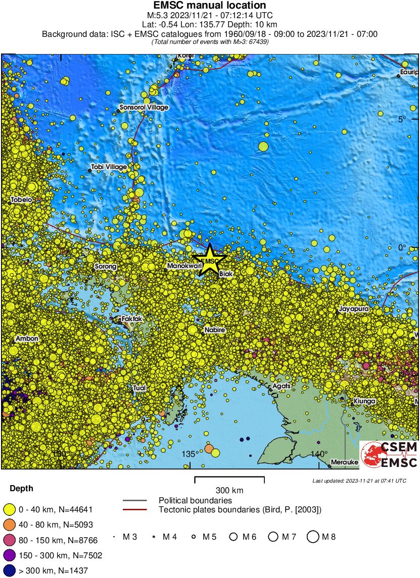 wide historical seismicity