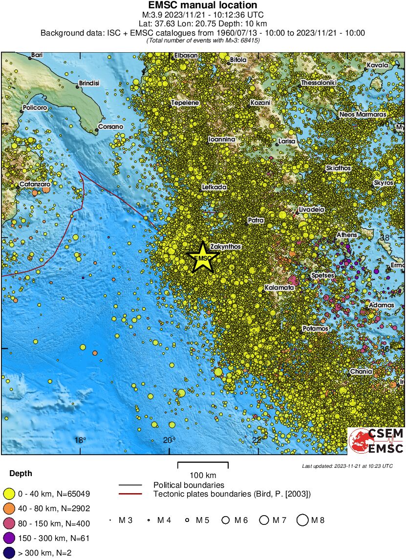 regional historical seismicity