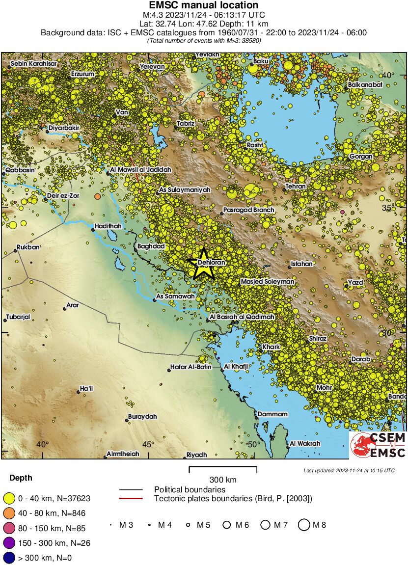 wide historical seismicity