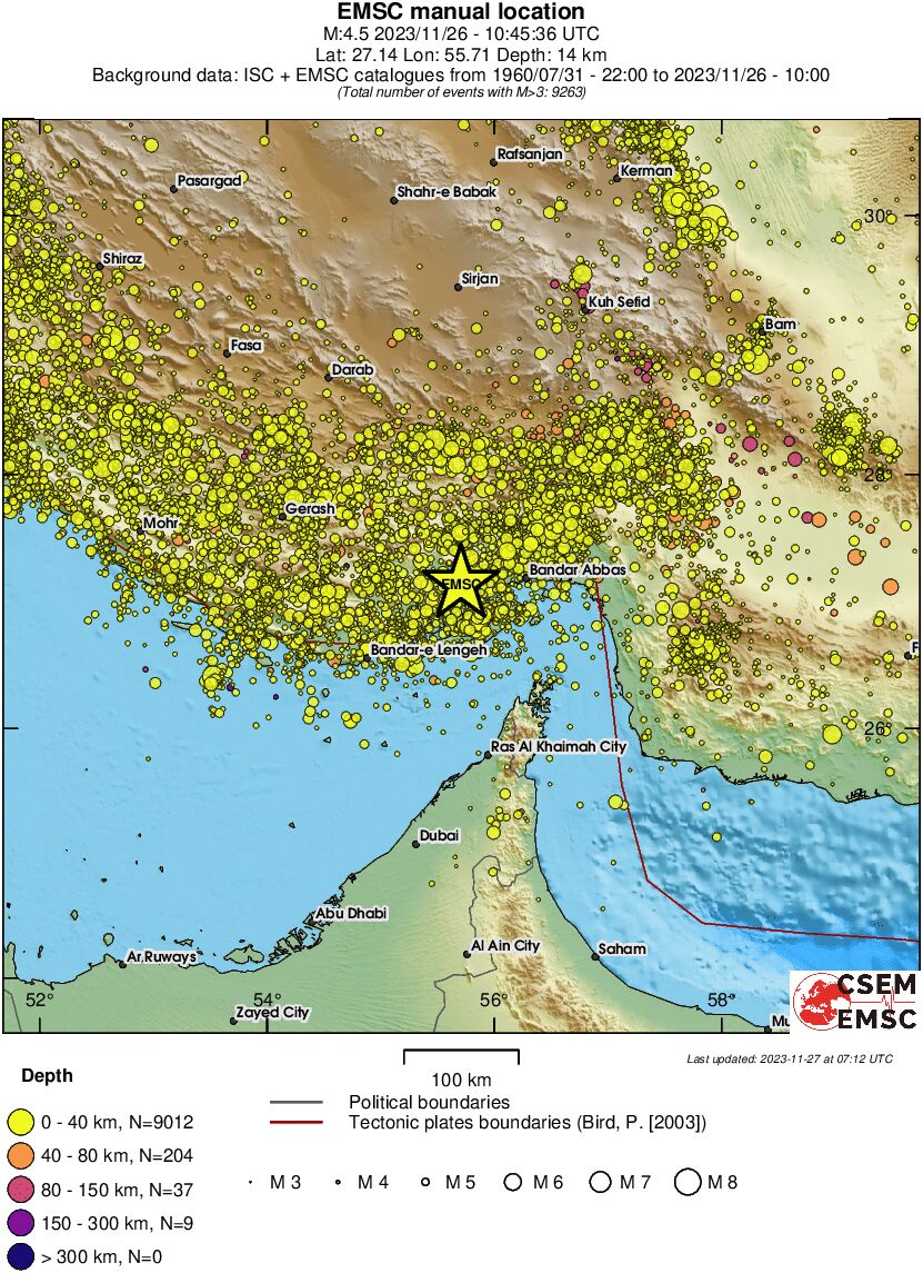 regional historical seismicity