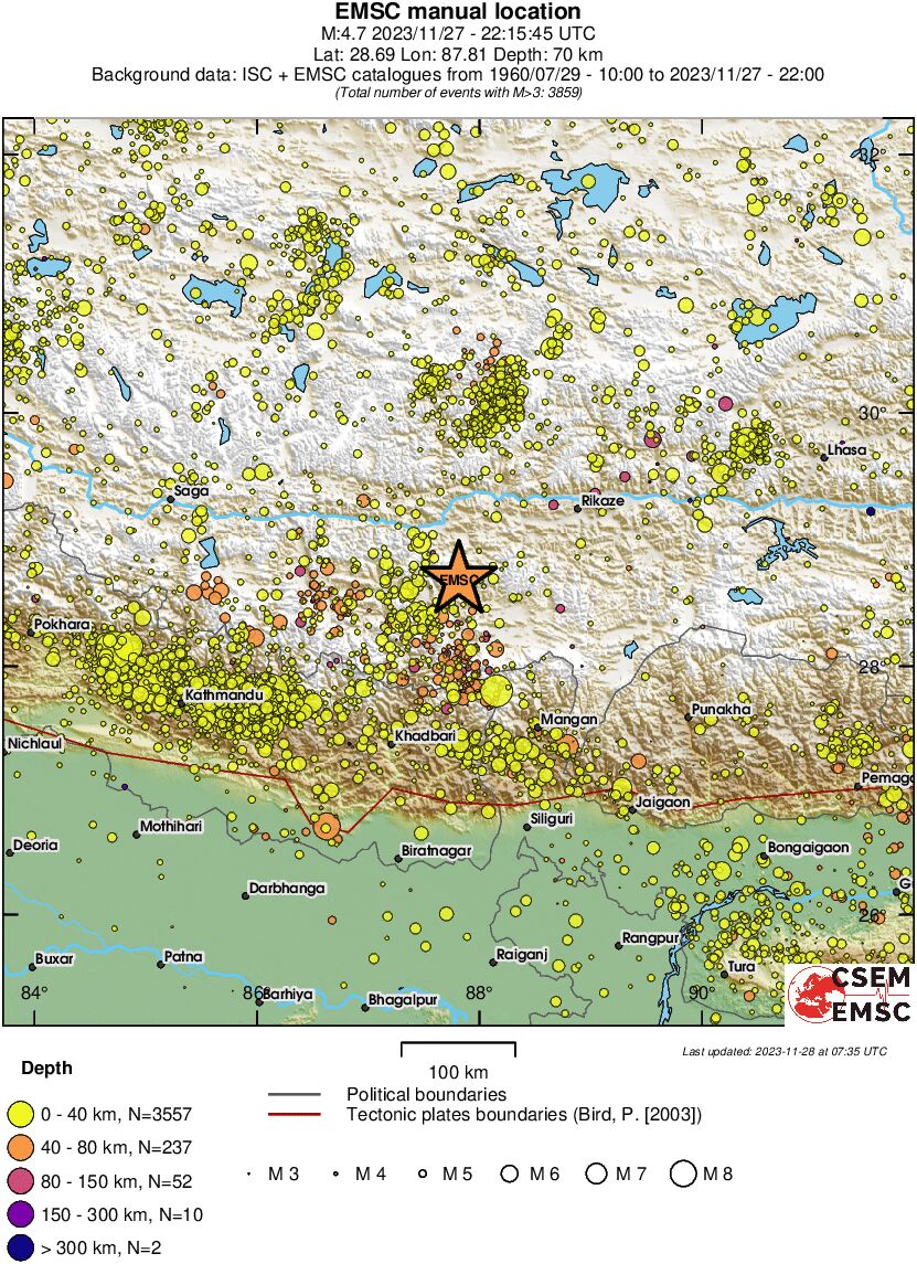 regional historical seismicity