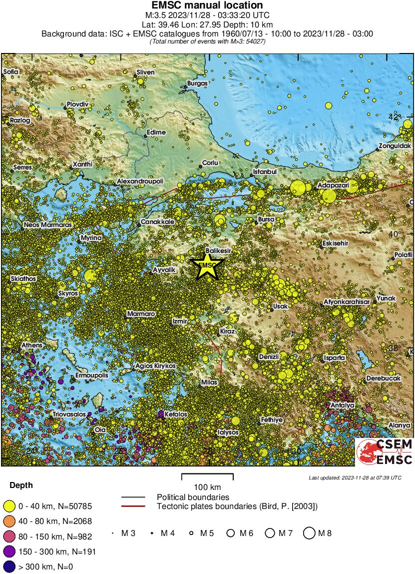 regional historical seismicity