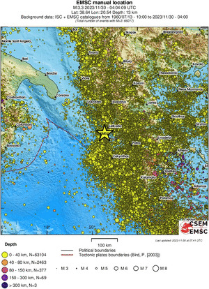 regional historical seismicity