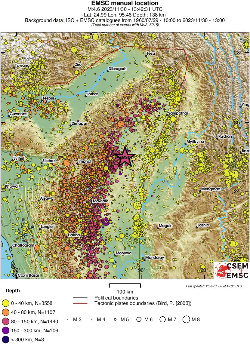 regional historical seismicity