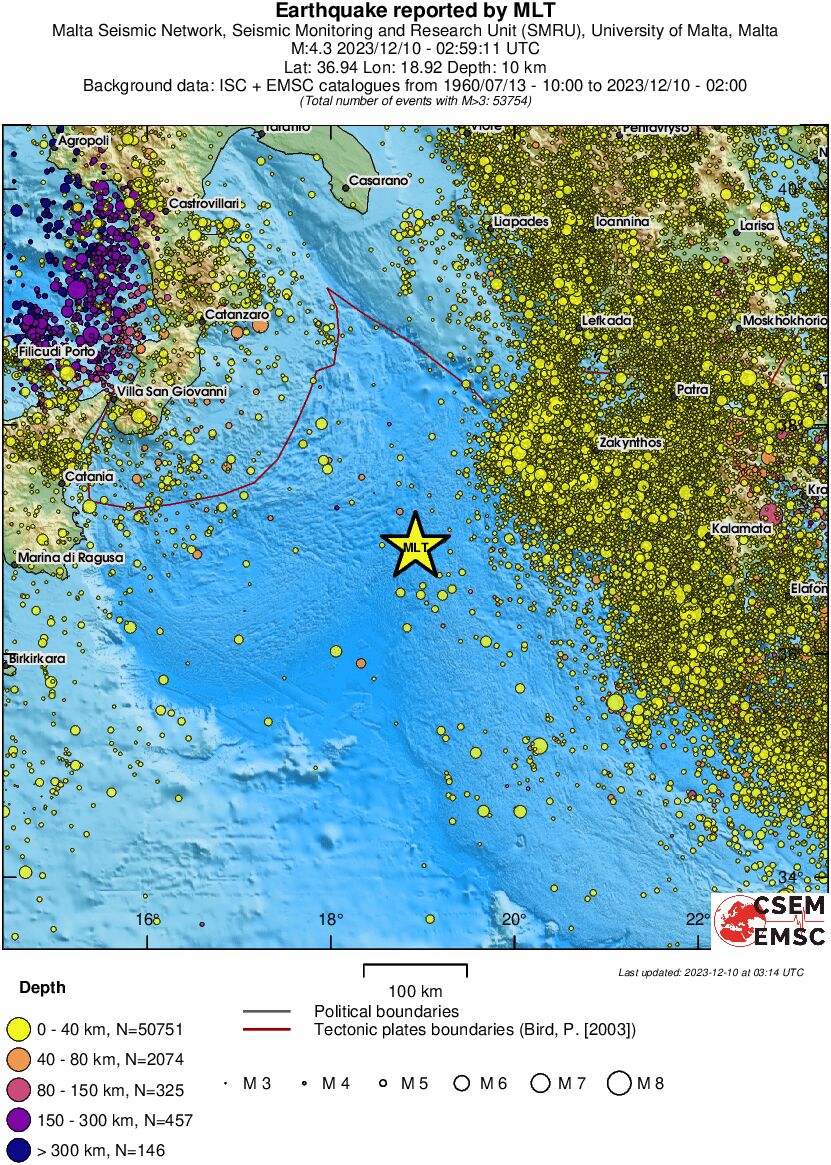 regional historical seismicity