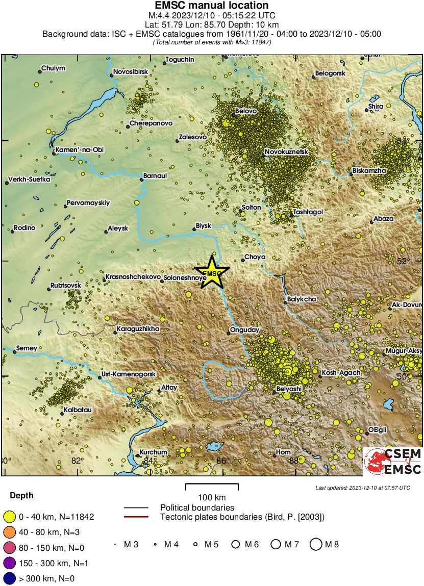 regional historical seismicity