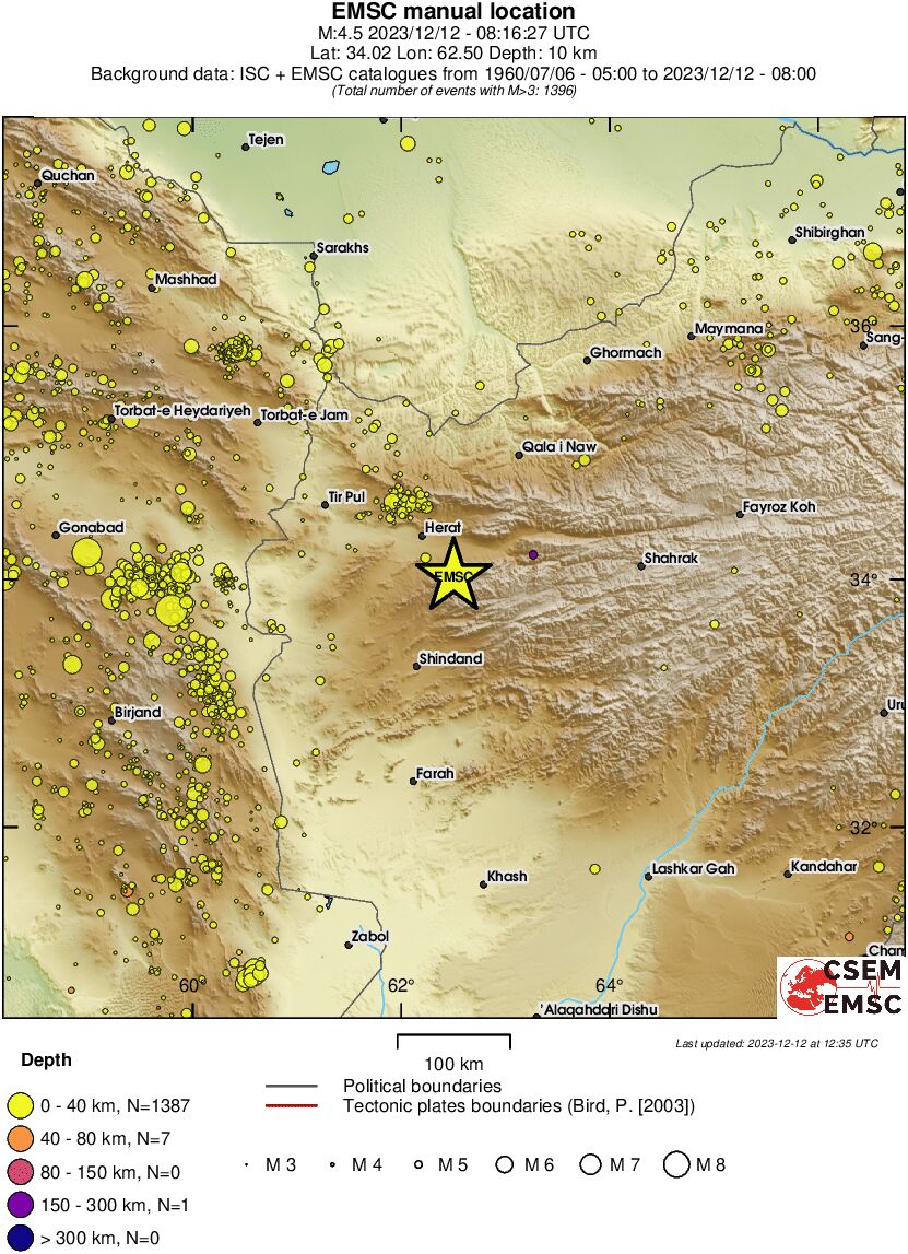 regional historical seismicity
