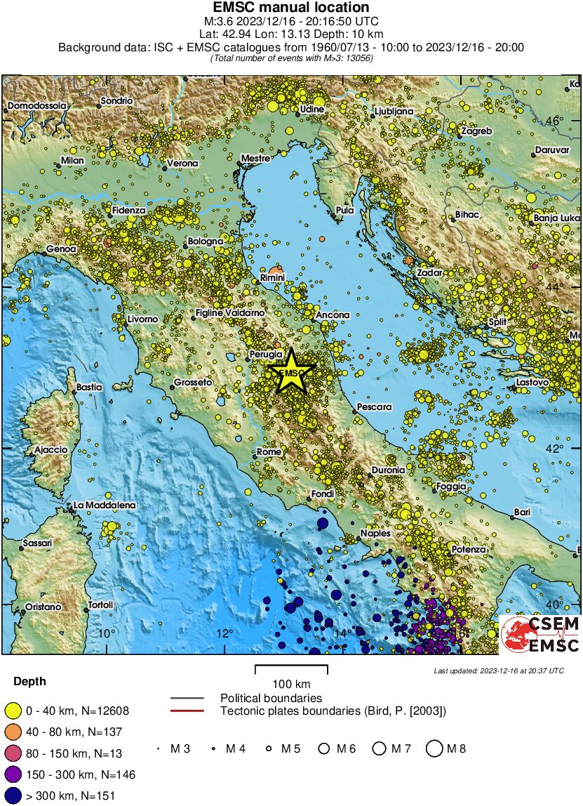regional historical seismicity