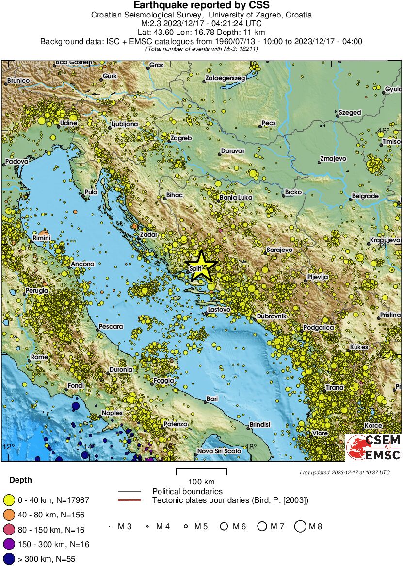 regional historical seismicity
