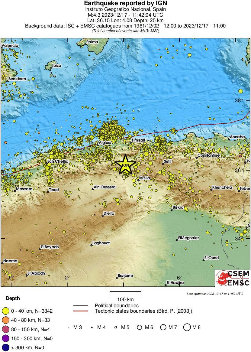 regional historical seismicity
