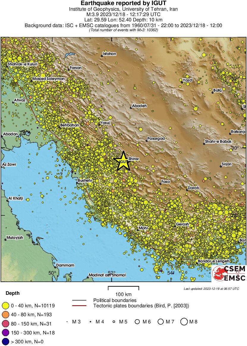 regional historical seismicity