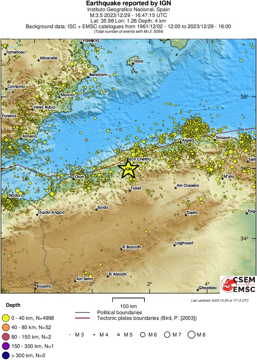 regional historical seismicity