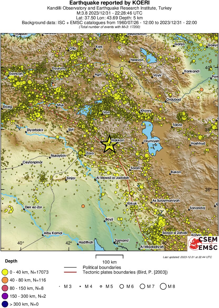 regional historical seismicity