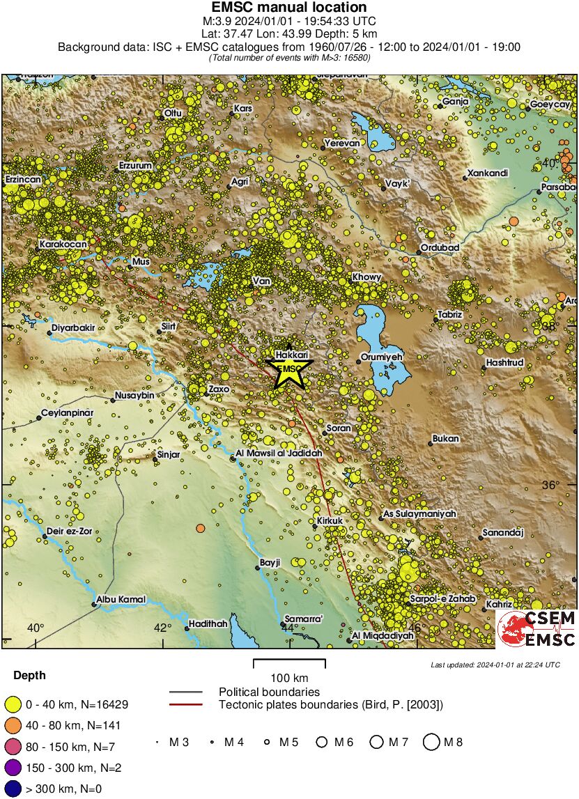 regional historical seismicity