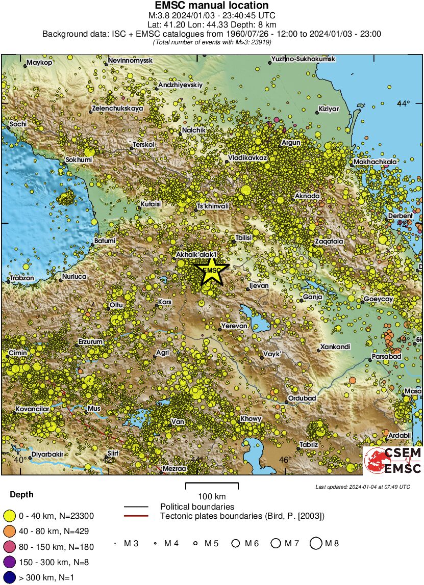 regional historical seismicity