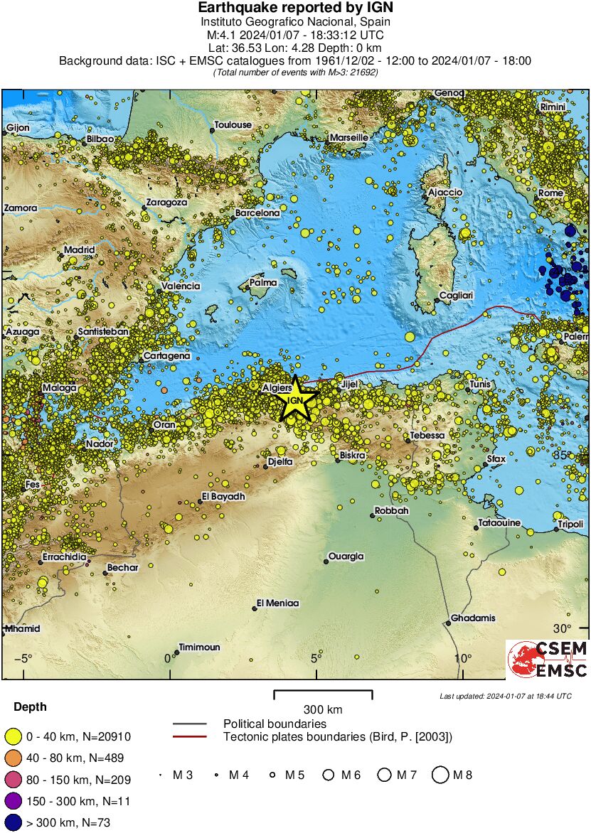 wide historical seismicity